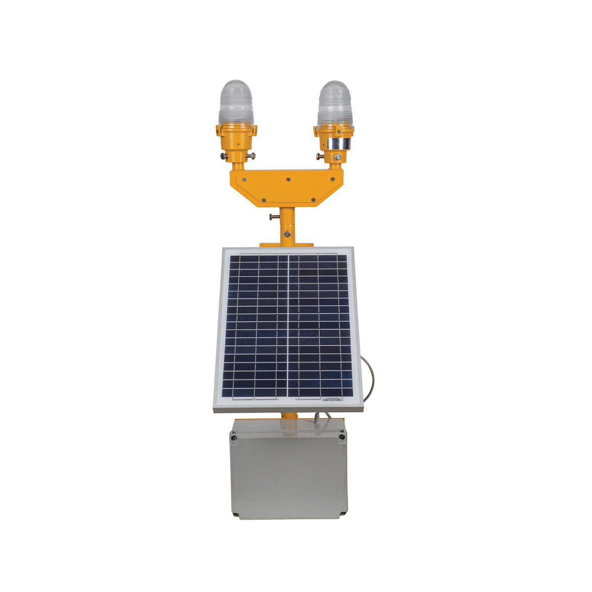 WARNING LIGHT WITH SOLAR PANEL (DOUBLE.HEAD)		